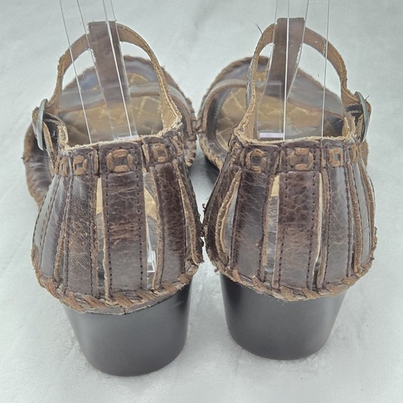 Ariat Shalimar Women's Size 8B Wedge‎ Sandals Brown T strap Western Ankle Strap - Picture 5 of 9